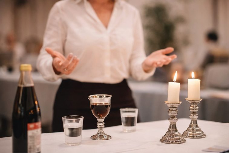 הובלת טקס קבלת שבת בקהילת שירת הים – קהילה יהודית שוויונית בלימסול, קפריסין.